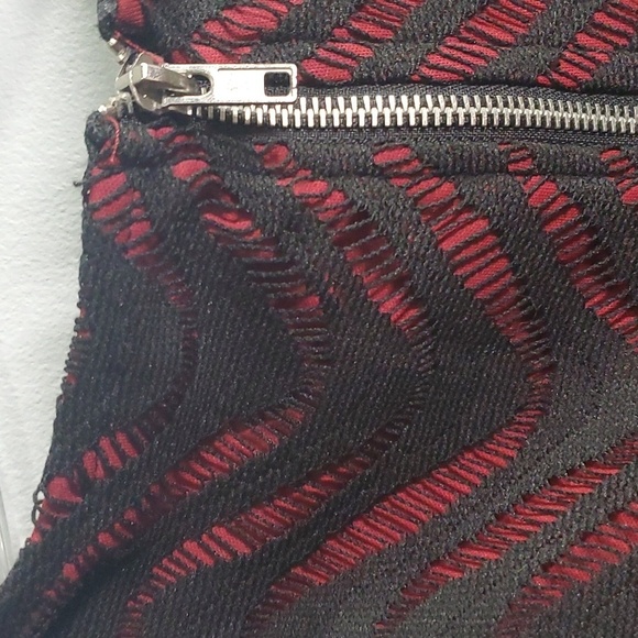 Speechless dress women's size medium M black burgundy lace crepe sleeveless - Picture 15 of 15